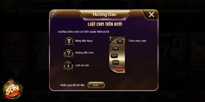 Trên Dưới Sunwin – Bí Kíp Chơi Hay Ăn Tiền Thưởng Ngay 2 Tham khảo luật chơi Trên Dưới Sunwin chi tiết