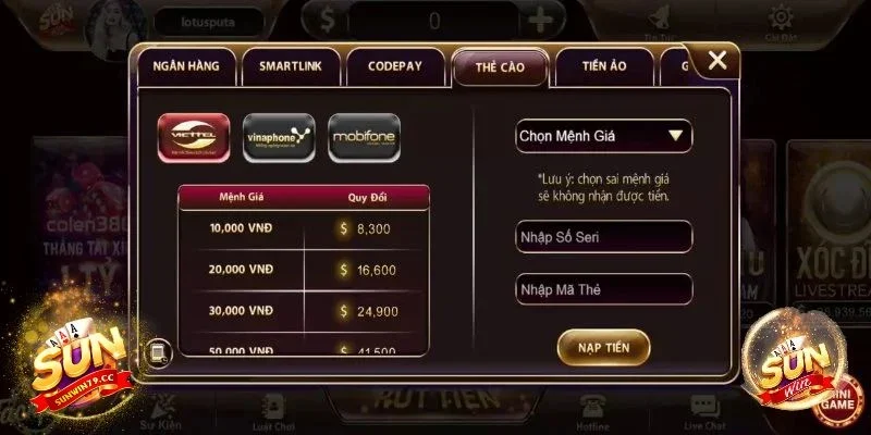 nạp tiền Sunwin Lý do cần nạp tiền Sunwin vào tài khoản