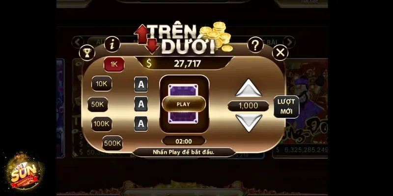 Trên Dưới Sunwin – Bí Kíp Chơi Hay Ăn Tiền Thưởng Ngay 1 Trên Dưới Sunwin